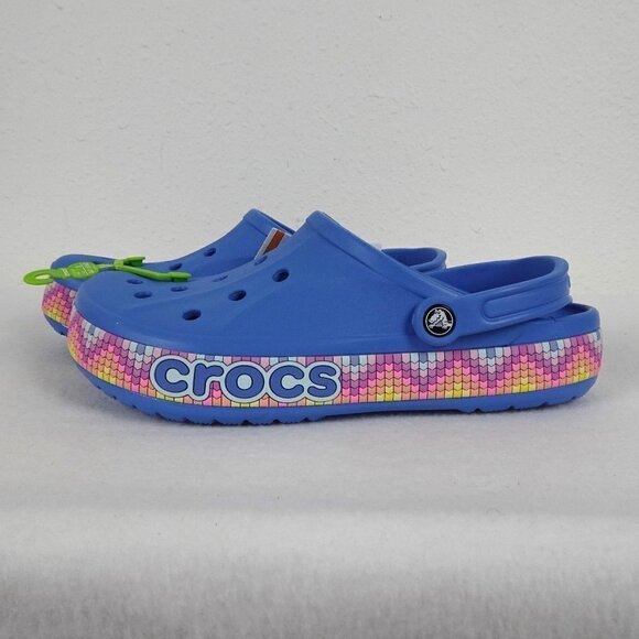 Crocs Bayaband Chevron Clog Men Size 12 US 208100-4SO Blue